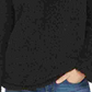 Style & Co Women's Faux Fur Solid Long Sleeve Turtle Neck Blouse Sweater Black Size Petite X-Large
