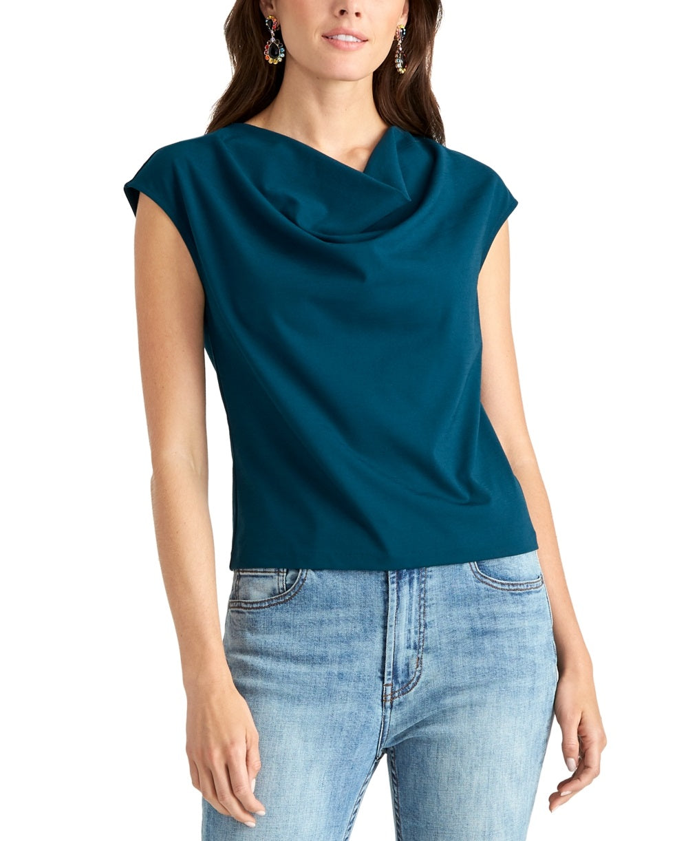 Rachel Roy Women's Cap Sleeve Top Blue Size Small