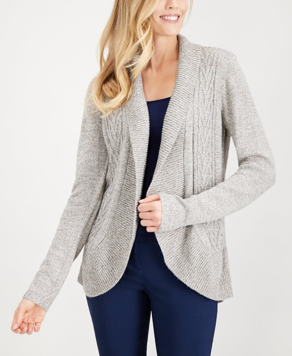 Karen Scott Women's Cocoon Cardigan Beige Size XX-Large