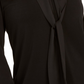 Charter Club Women's Tie Neck Top Black Size Small