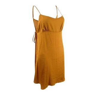 Free People Women's Smooth Sailin' Mini Slip Gold Size Medium