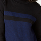 Karen Scott Women's Colorblocked Cotton Turtleneck Sweater Blue Size Petite Small