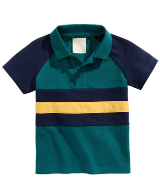 First Impressions Baby Boys Cotton Colorblocked Polo Shirt Dark Green Size 18MOS