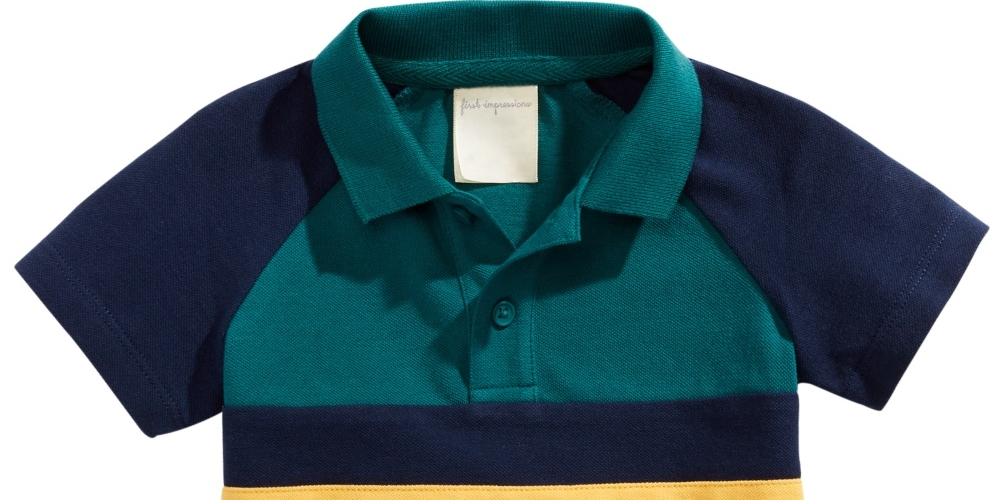 First Impressions Baby Boys Cotton Colorblocked Polo Shirt Dark Green Size 18MOS