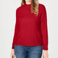 Karen Scott Women's Petite Mock-Neck Sweater  Medium Red Size PL