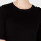 Charter Club Women's Button Shoulder Sweater Black Size Small