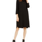 Eileen Fisher Women's Cowlneck Shift Dress Regular Black Size Small
