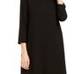 Eileen Fisher Women's Cowlneck Shift Dress Regular Black Size Small