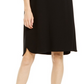 Eileen Fisher Women's Cowlneck Shift Dress Regular Black Size Small