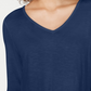 Style & Co Women's Chiffon Hem Top Blue Size PS