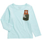 First Impressions Boy's Cotton Teddy Bear Pocket T Shirt Blue Size 2T REG