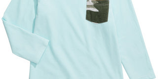 First Impressions Boy's Cotton Teddy Bear Pocket T Shirt Blue Size 2T REG