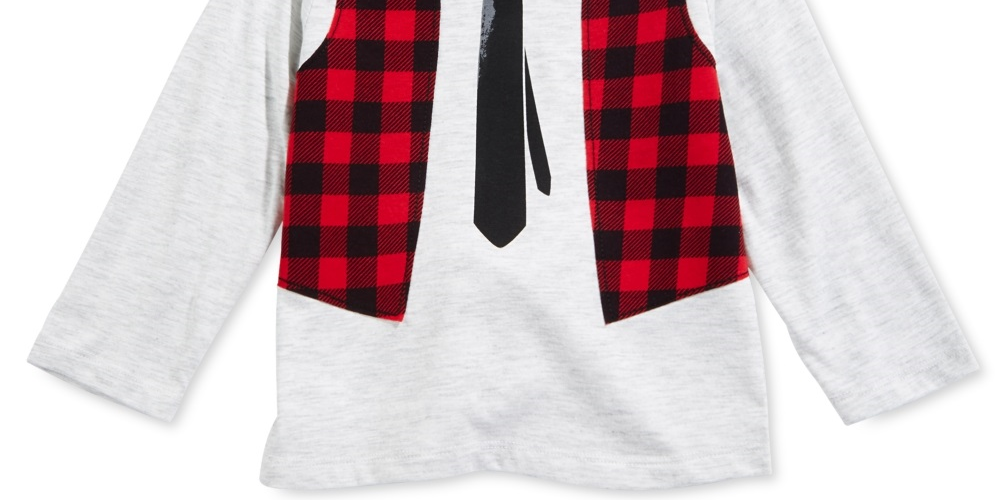 First Impressions Toddler Boy's Punk Rock Tie T-Shirt Gray Size 2T