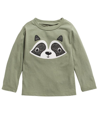 First Impressions Boy's Raccoon Print Cotton T Shirt Green Size 2T REG