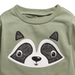 First Impressions Boy's Raccoon Print Cotton T Shirt Green Size 2T REG