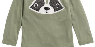 First Impressions Boy's Raccoon Print Cotton T Shirt Green Size 2T REG