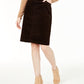 Charter Club Women's Corduroy Tummy Control Skirt Brown Size 4