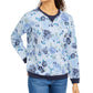 Karen Scott Women's Sport Key Garden Fleece Sweatshirt Blue Size X-Small