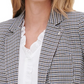 Tommy Hilfiger Women's Two Button Houndstooth Blazer Grey Size 0