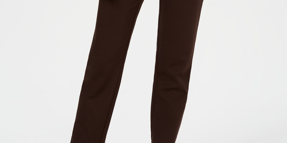 Charter Club Women's Cambridge Pull On Ponte Pants Regular And Short Lengths Brown Size 6