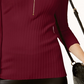 INC International Concepts Women's Zip Henley Wine PL