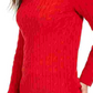Charter Club Women's Ribbed Solid Long Sleeve Turtle Neck Sweater Red Size Petite Medium