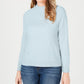 Karen Scott Women's Petite Mock-Neck Sweater Blue Size PL