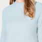 Karen Scott Women's Petite Mock-Neck Sweater Blue Size PL