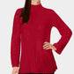 Charter Club Women's Mixed-Stitch Mock-Neck Sweater Medium Red Size Large