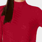 Charter Club Women's Mixed-Stitch Mock-Neck Sweater Medium Red Size Large