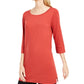 Eileen Fisher Women's Stretch Tencel Lyocell Tunic Red Size X-Large