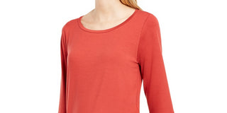 Eileen Fisher Women's Stretch Tencel Lyocell Tunic Red Size X-Large