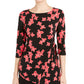 Alfani Women's Floral Print Side Tie Top Black Size Petite X-Large