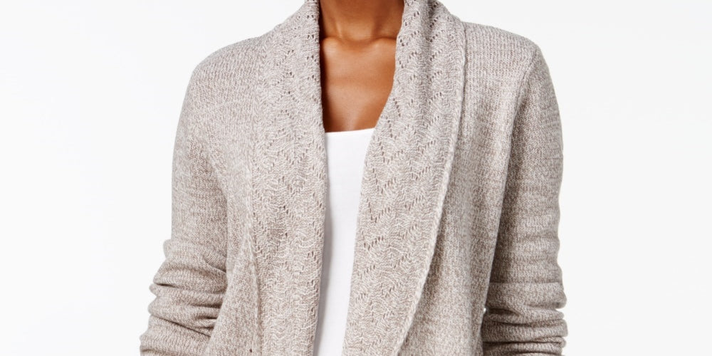 Karen Scott Women's Shawl-Collar Cardigan  Rustcopper Size Medium