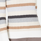 Karen Scott Women's Holly Striped Cotton Cable Sweater Brown Size Large