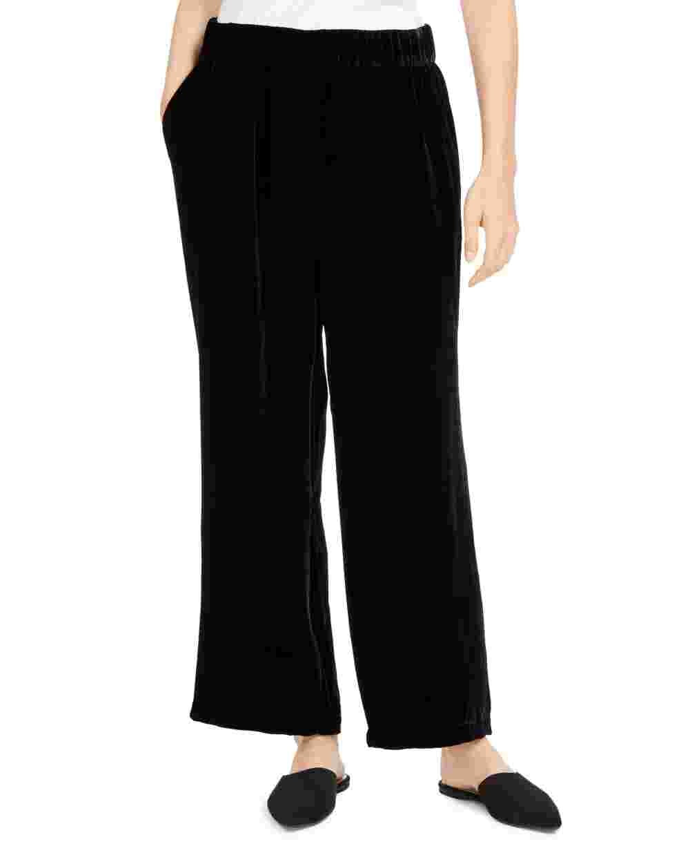Eileen Fisher Women's Wide Ankle Pant In Black  Black Size Small