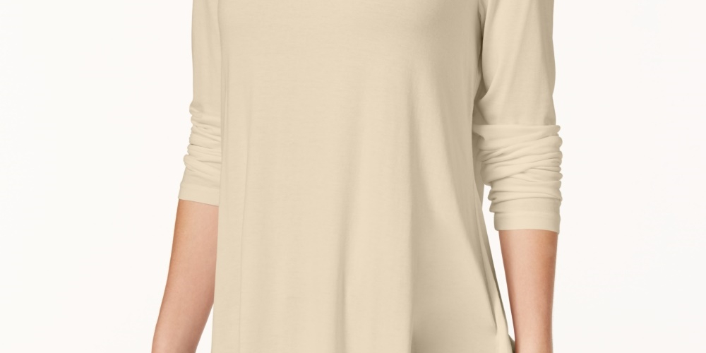 JM Collection Women's Turtleneck Top Beige Size Medium
