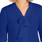 Charter Club Women's Woven Tie Top Blue Size X-Large