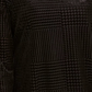 Charter Club Women's Patterned Long Sleeve Boat Neck Blouse Evening Top Black Size PL