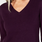 Karen Scott Women's Petite V-Neck Sweater Purple Size Petite