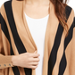Alfani Women's Striped Open Front Cardigan Beige Size Petite X-Large