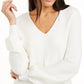 Alfani Women's Petite Ribbed-Knit Tunic Sweater Natural PS