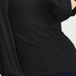 INC International Concepts Women's Split-Sleeve Rhinestone-Button Top Black Size Petite Small
