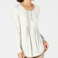 Style & Co Women's Pintuck Top Beige Size PP