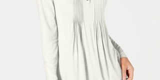 Style & Co Women's Pintuck Top Beige Size PP