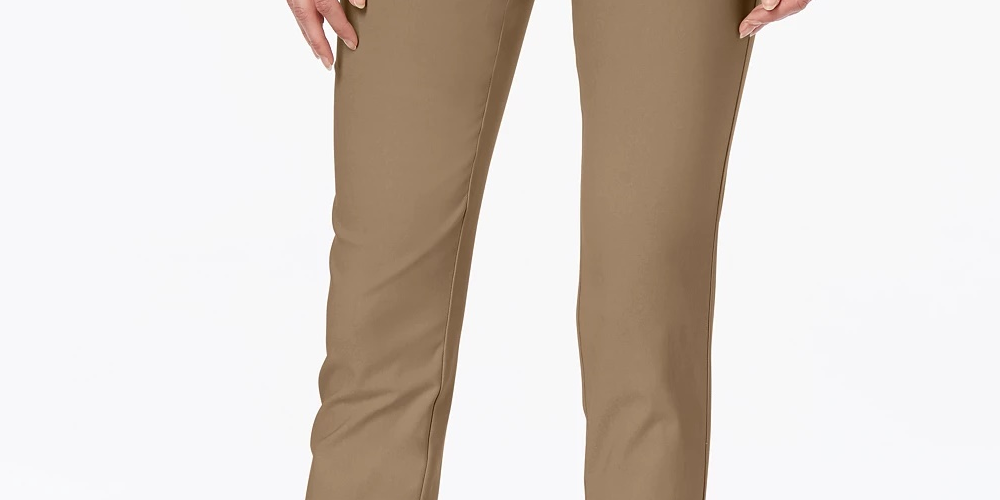 Charter Club Women's Chelsea Tummy Control Skinny Leg Ankle Pants Green Size 18