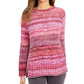 Style & Co Women's Petite Chenille Space-Dyed Sweater Pink PP