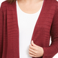 Alfani Women's Petite Lurex Stitch Cardigan Red PL
