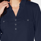 Karen Scott Women's 3/4 Sleeve Polo Shirt Blue Size Petite X-Large