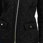 Charter Club Women's Quilted Mandarin Collar Jacket  Black Size X-Small